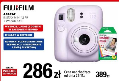 Aparat Fujifilm INSTAX MINI 12 FR + WKŁAD 1X10 promocja w RTV EURO AGD