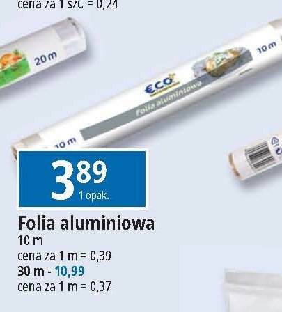 Folia aluminiowa 10 m Eco+ promocja