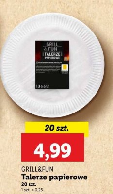 Talerze papierowe Grill and fun promocja