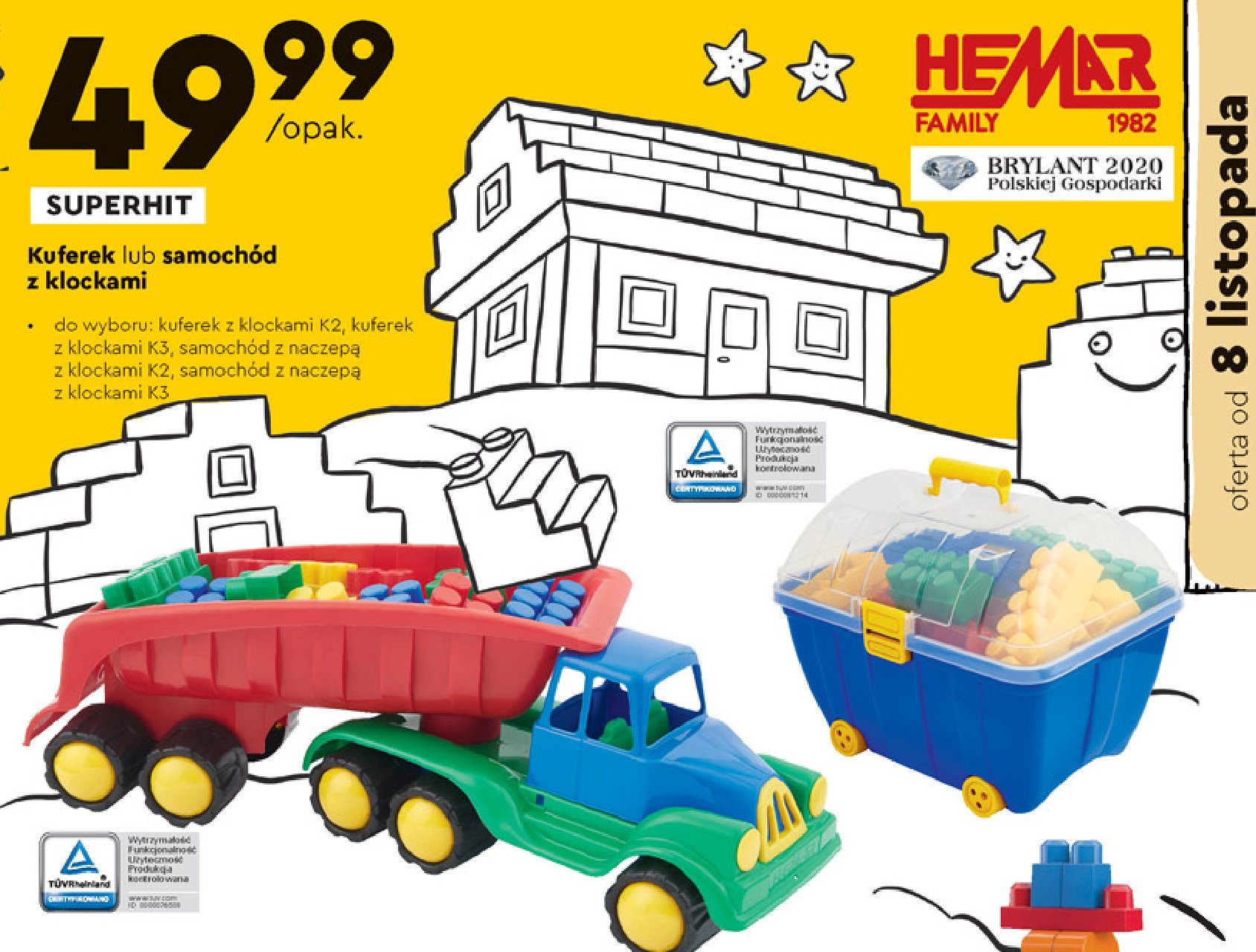 Kuferek z klockami k2 Hemar promocja