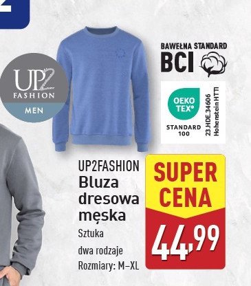 Bluza dresowa męska rozm. m-xl Up2fashion promocja w Aldi