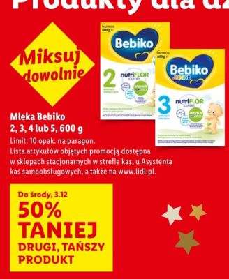 Mleko Bebiko 2, 3, 4 lub 5 promocja w Lidl