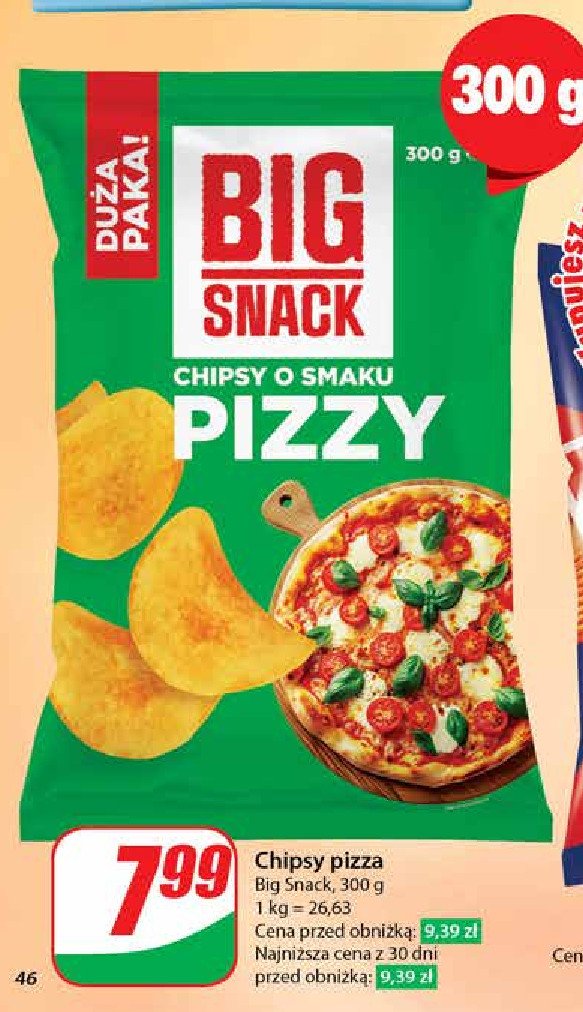 Chipsy pizza Big snack promocja