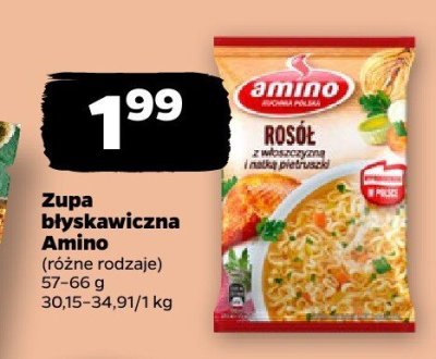 Zupa błyskawiczna Amino promocja w Netto