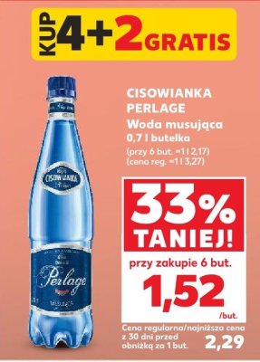 Woda Cisowianka Perlage Woda musująca 0.7 l butelka promocja w Kaufland