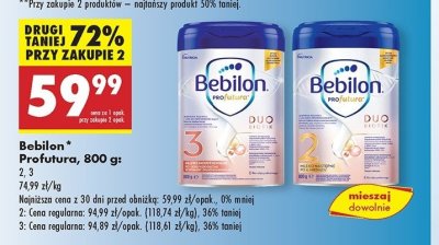 Mleko 3 Bebilon profutura duo biotik promocja