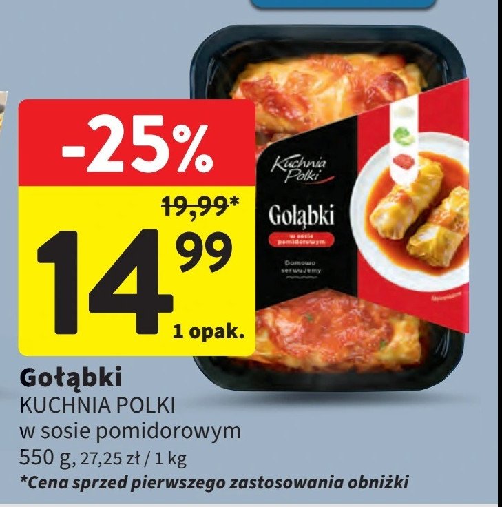 Gołąbki w sosie pomidorowym Kuchnia polki promocja