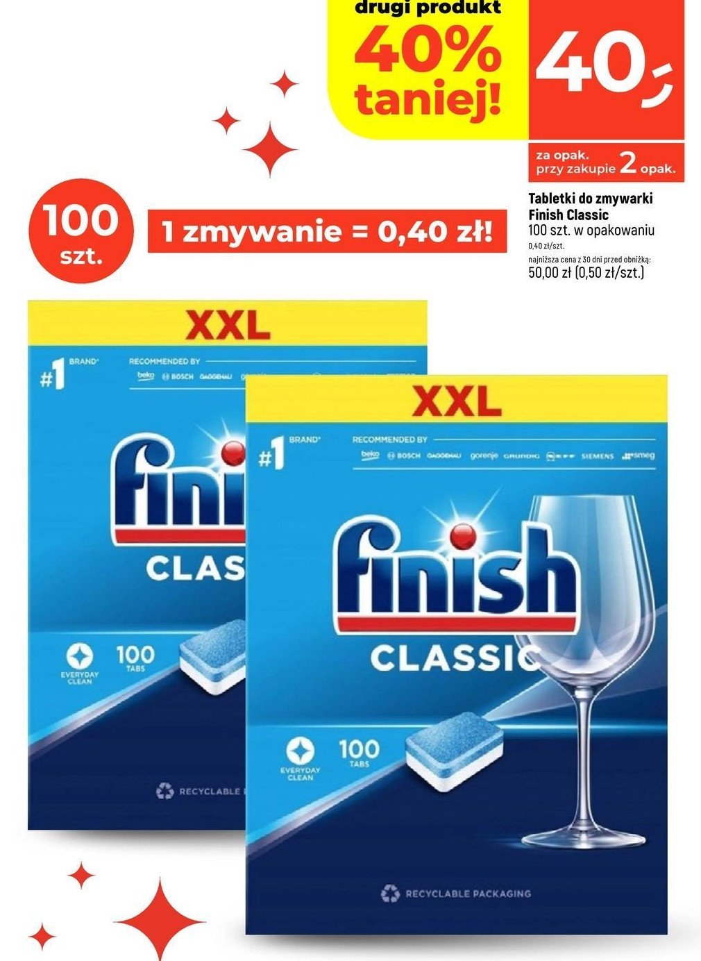 Tabletki do zmywarek regular Finish classic promocja