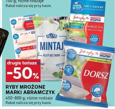 Ryby mrożone Abramczyk, Mintaj, Dorsz promocja w Stokrotka