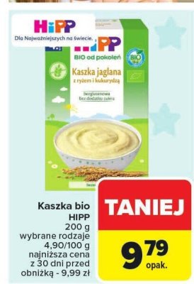Kaszka bio HIPP 200g promocja w Carrefour