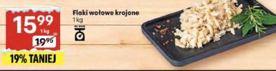 Flaki wołowe krojone 1kg promocja w Delikatesy Centrum