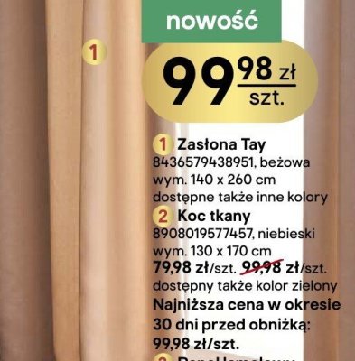 Zasłona Tay promocja w Castorama