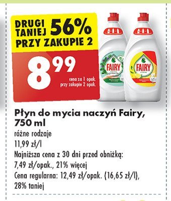 Płyn do mycia naczyń teatree & mint Fairy sensitive promocja