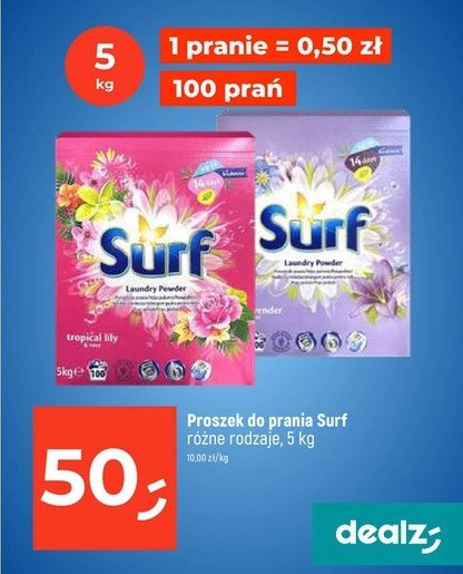 Proszek do prania tropical lily Surf promocja