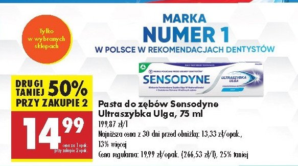 Pasta do zębów Sensodyne ultraszybka ulga promocja