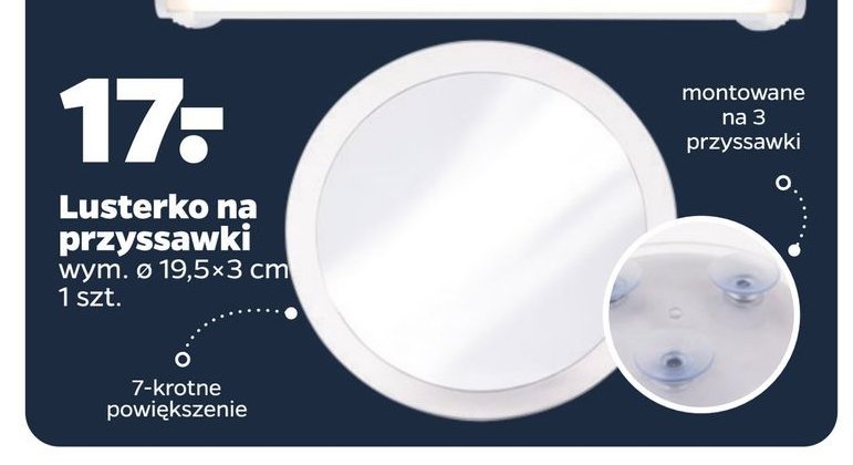 Lusterko powiększające na przyssawki promocja