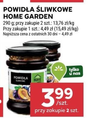 Powidła śliwkowe Home Garden promocja w Stokrotka