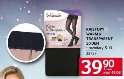 Rajstopy warm & transparent 50 den promocja w Selgros