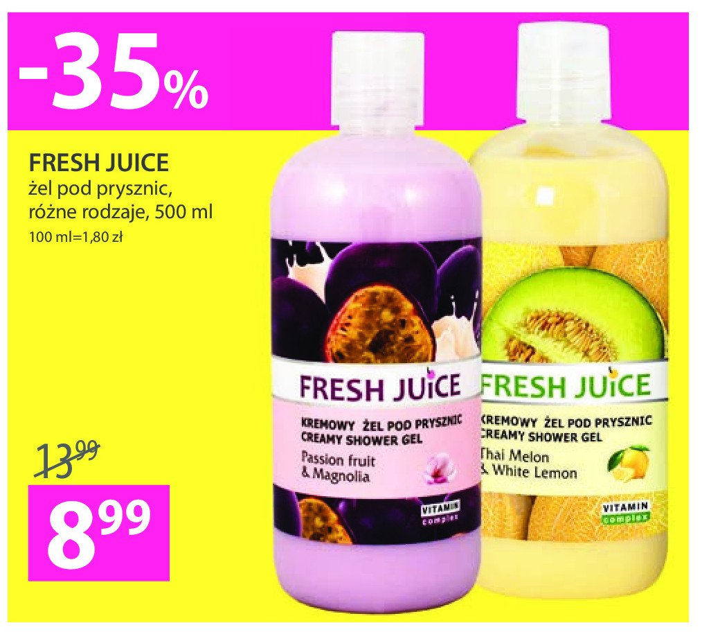 Żel pod prysznic thai melon & white lemon Fresh juice promocja