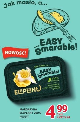 Margaryna Eleplant Easy smarable 200g promocja w Selgros