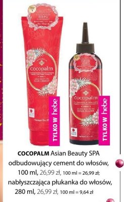 Nabłyszczająca plukanka do włosów COCOPALM Asian Beauty SPA promocja w Hebe
