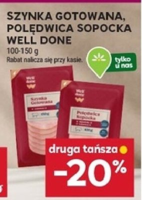 Szynka gotowana, polędwica sopocka Well Done promocja w Stokrotka