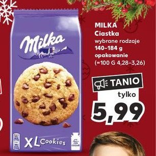 Ciastka z kawałkami czekolady Milka xl cookies promocja