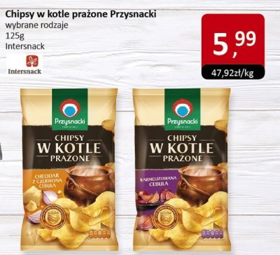 Chipsy w kotle prażone Przysnacki wybrane rodzaje 125g promocja w Market Point