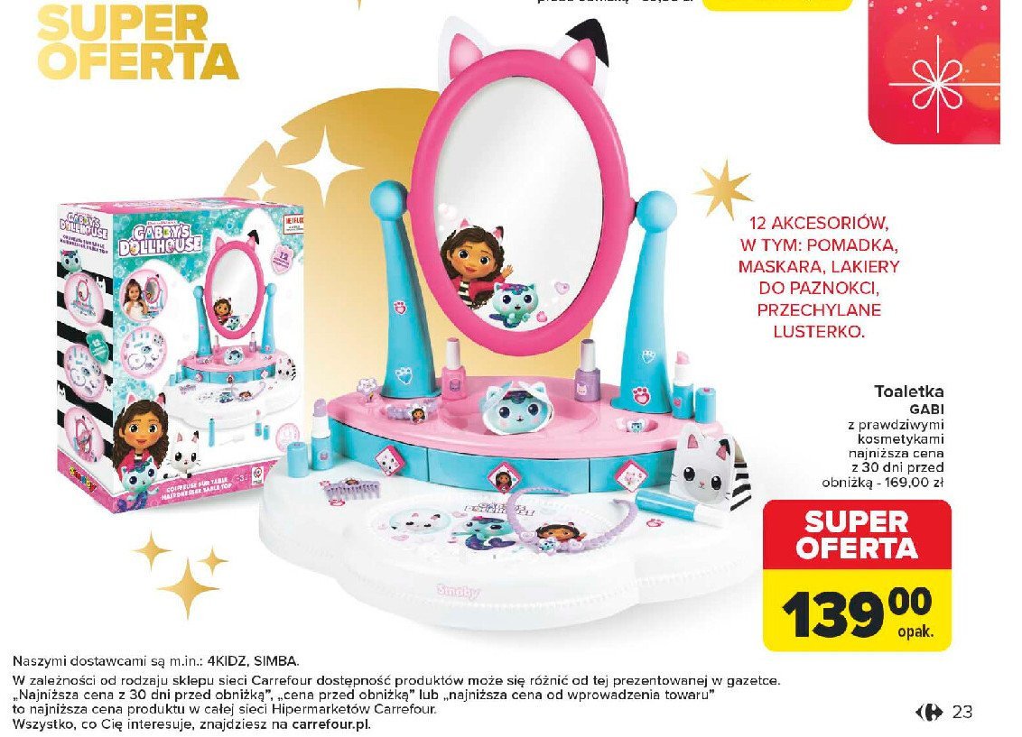 Toaletka gabi promocja w Carrefour