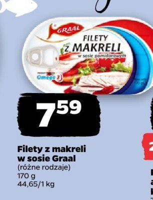 Filety z makreli w sosie Graal promocja w Netto