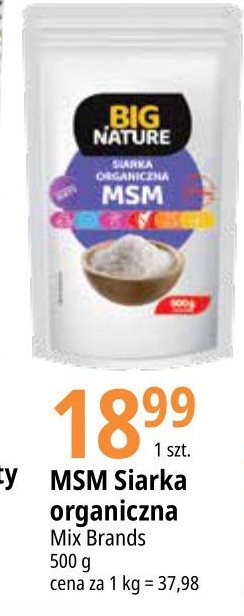 Siarka organiczna msm Big nature promocja