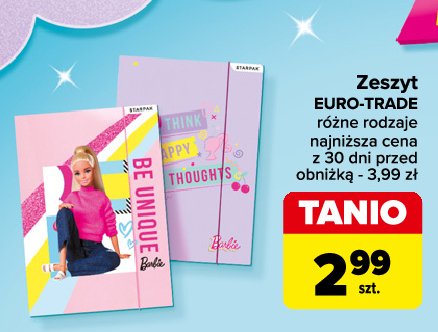 Zeszyt a5 barbie Starpak promocja w Carrefour