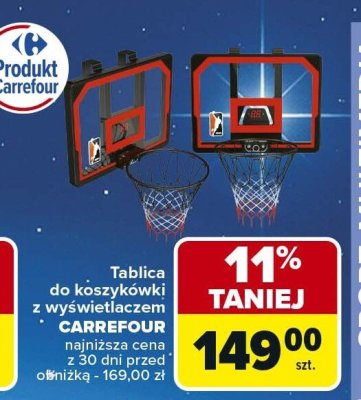 Tablica do koszykówki z wyświetlaczem CARREFOUR promocja w Carrefour