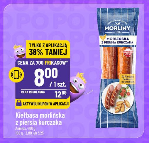 Morliny kiełbasa morlińska z piersi kurczaka promocja w POLOmarket