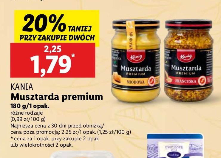 Musztarda francuska Kania Kania natura promocja