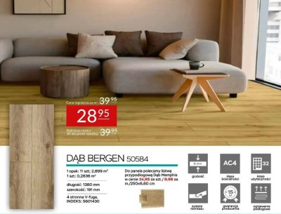 Panele laminowane DĄB BERGEN 50584 promocja w Abra Meble