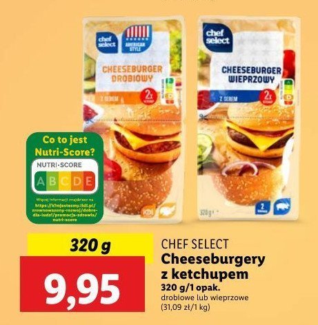 Cheeseburger wieprzowy Chef select promocja