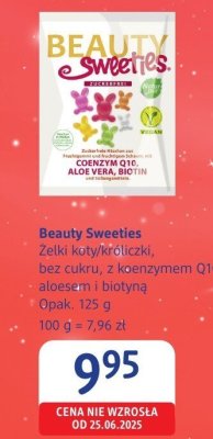 Żelki Beauty Sweeties koty/króliczki bez cukru z koenzymem Q10, aloesem i biotyną promocja w Drogerie DM