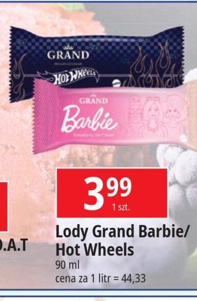 Lód barbie Koral grand promocja w Leclerc