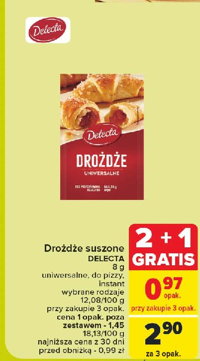 Drożdże do pizzy Delecta promocja