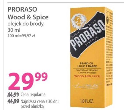 Olejek do brody PRORASO Wood & Spice promocja w Hebe