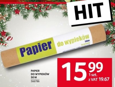 Papier do wypieków 50 m promocja w Selgros