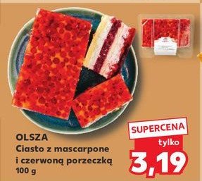 Ciasto mascarpone z porzeczkami Cukiernia olsza promocja w Kaufland