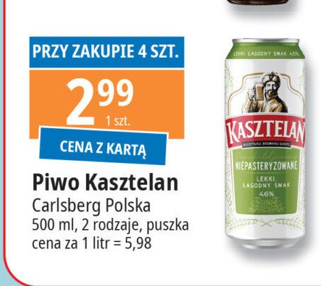 Piwo Kasztelan niepasteryzowane promocja