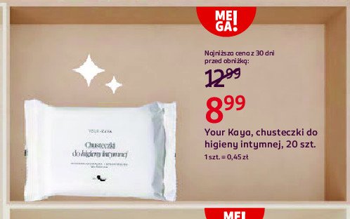 Chusteczki do higeny intymnej Your kaya promocja w Rossmann