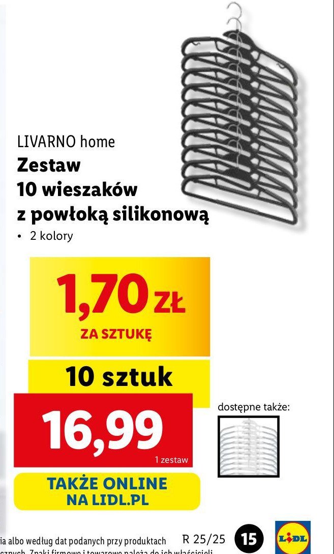 Wieszaki na ubrania promocja w Lidl