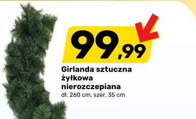 Girlanda sztuczna żyłkowa nierozzepiana promocja w Bricomarche