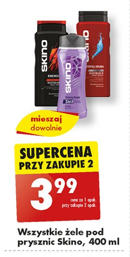 Żel pod prysznic energy Skino promocja w Biedronka