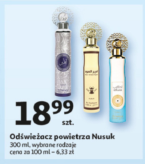 Odświeżacz powietrza ahlami Nusuk promocja w Auchan