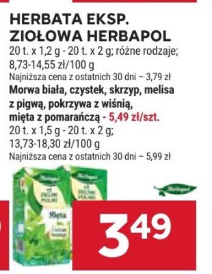 Herbata Eksp. ziołowa Herbapol różne rodzaje promocja w Stokrotka